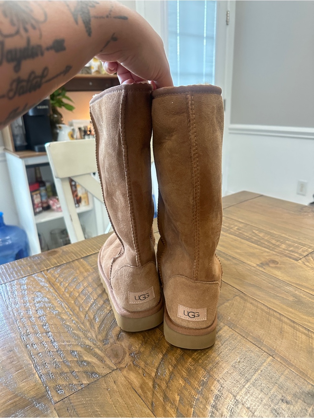 UGG Tall Suede Boots in Chestnut Brown